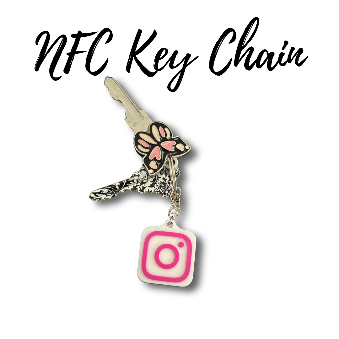 Pink Instagram NFC Keychain