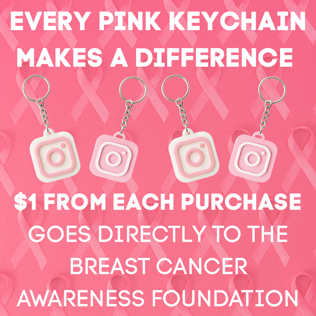 Pink Instagram NFC Keychain