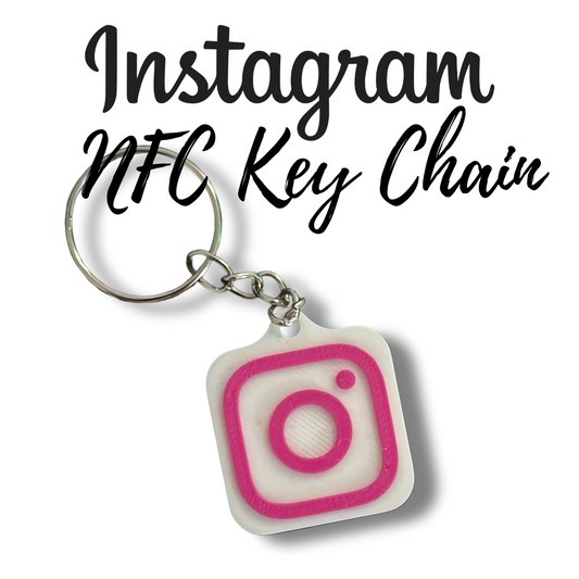Pink Instagram NFC Keychain