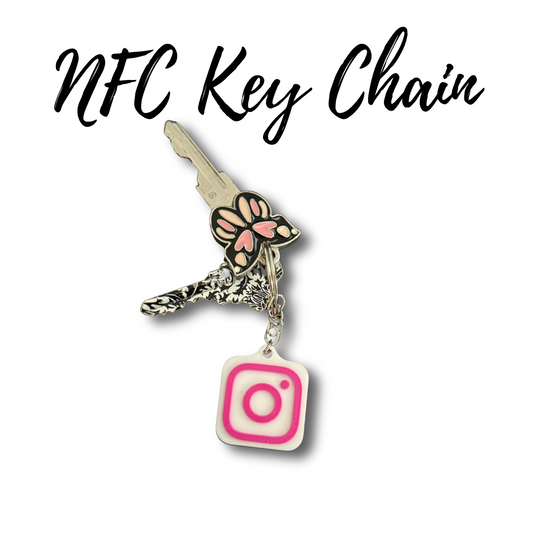 Pink Instagram NFC Keychain