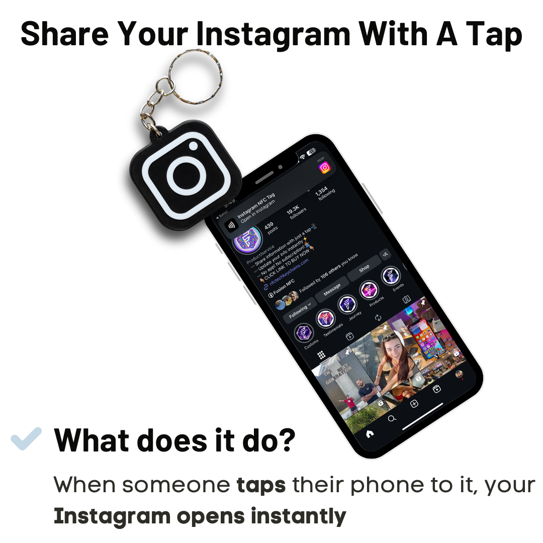 Instagram NFC Keychain