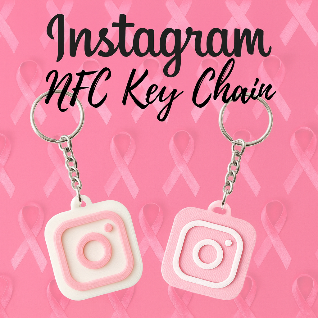 Pink Instagram NFC Keychain
